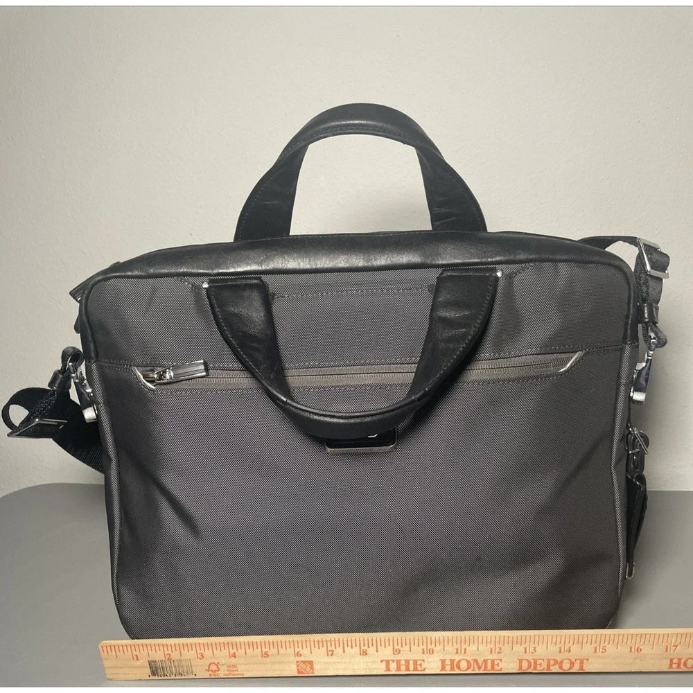 TUMI Alpha 3 Compact Briefcase Laptop Messenger Bag